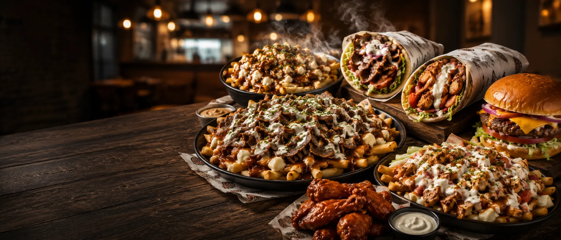 Halal donair poutines, donair wraps, chicken wings and burgers from BD Donair and Poutine in southeast Edmonton